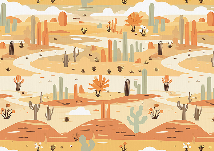 Wild West, Desert - Roman Blind - Image 7